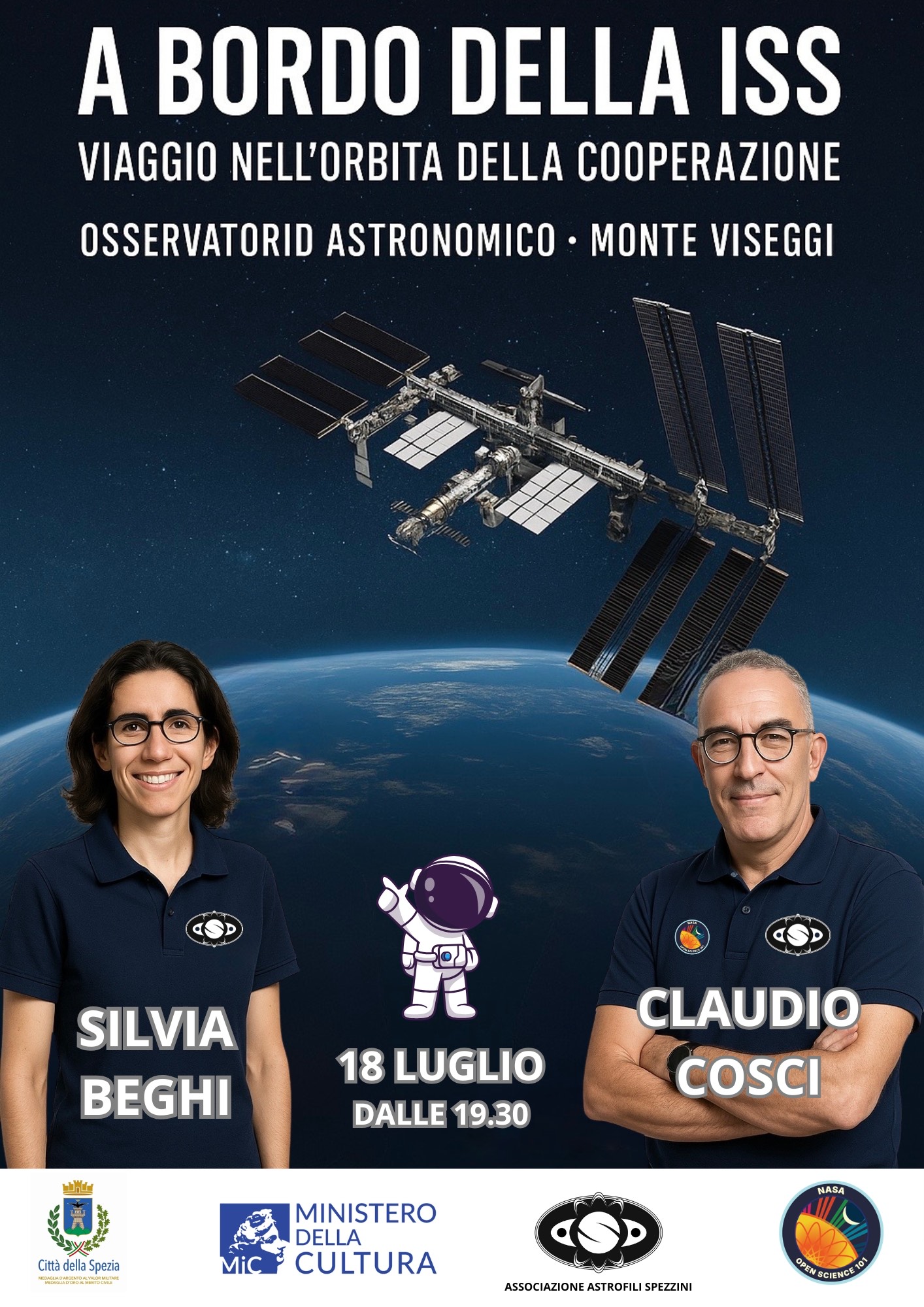 Locandina dell'evento STAZIONE SPAZIALE INTERNAZIONALE – UNA CASA TRA LE STELLE